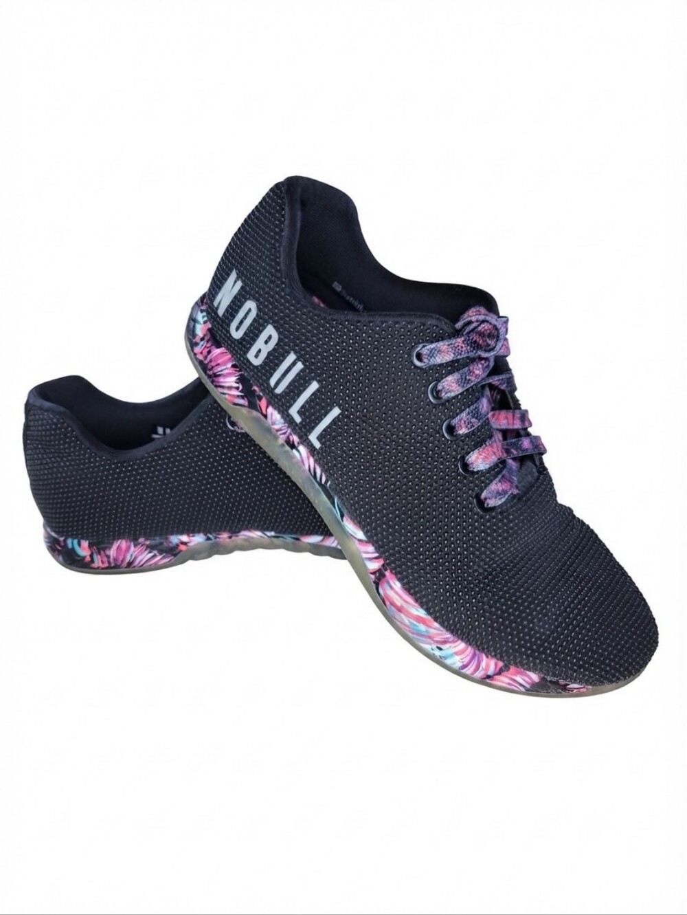 Nobull Superfabric Black Space Floral Trainers Women's US 8.5 Athleisure